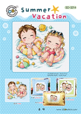 SO-3214 Summer Vacation Cross Stitch Chart