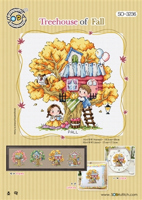 SO-3236 Treehouse of Fall Cross Stitch Chart