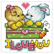 SO-FP4 Teddy and Bunny Cross Stitch Chart