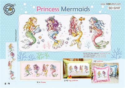 SO-G107 Princess Mermaids Cross Stitch Chart