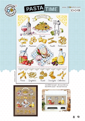 SO-G108 PASTA TIME Cross Stitch Chart