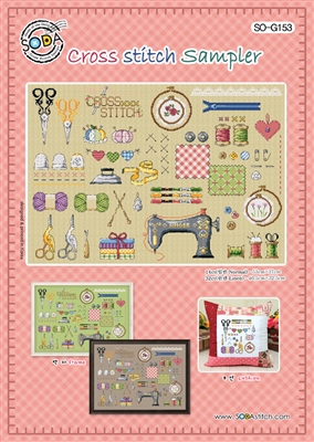 SO-G153 Cross Stitch Sampler Cross Stitch Chart