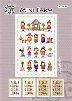 SO-G167 Mini Farm Cross Stitch Chart