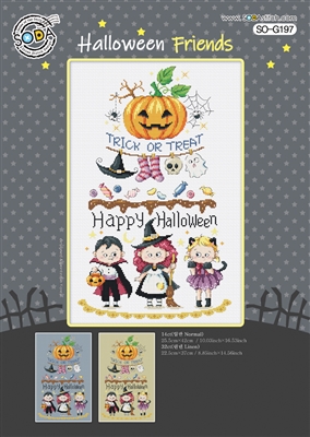 SO-G197 Halloween Friends Cross Stitch Chart