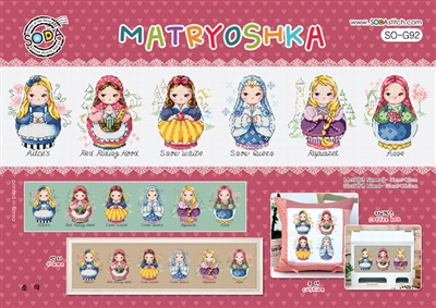 SO-G92 Matryoshka Cross Stitch Chart